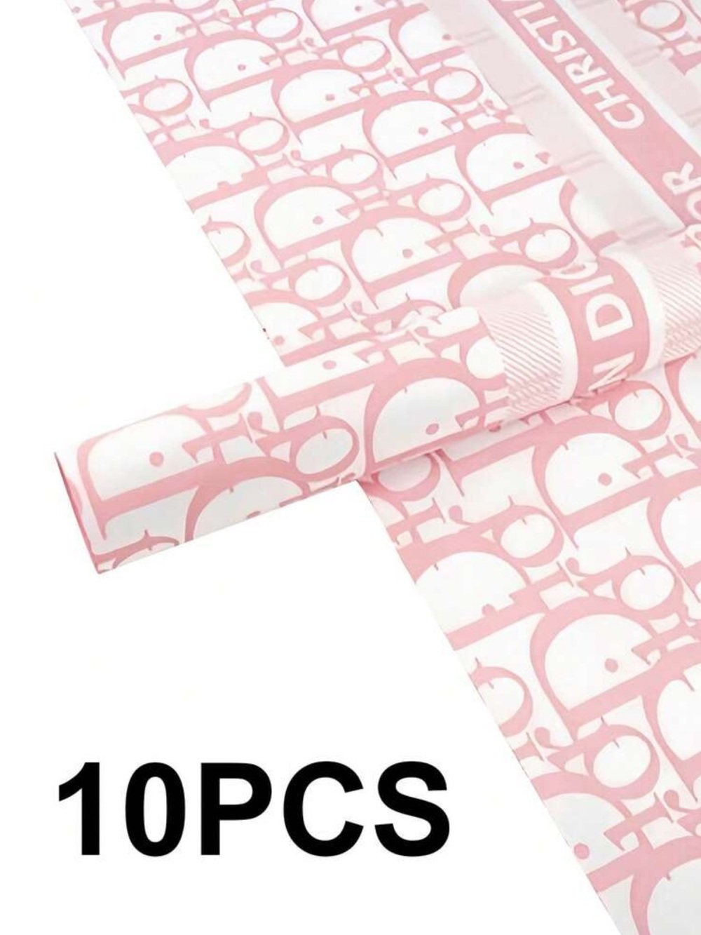 designer inspired  Pink Logo Gift Wrap Rolls - Set of 10